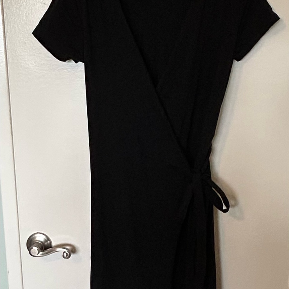 PACT Black Wrap Dress NWOT